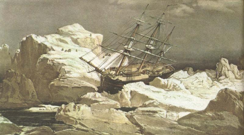 william r clark robert mcclures skepp invepp i nvestigator sitter fast i isen norr om bankon 1850-52